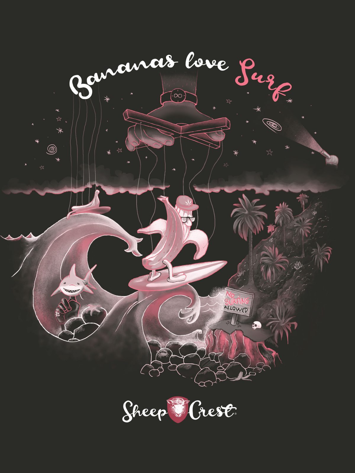 Bananas Love Surf T-shirt