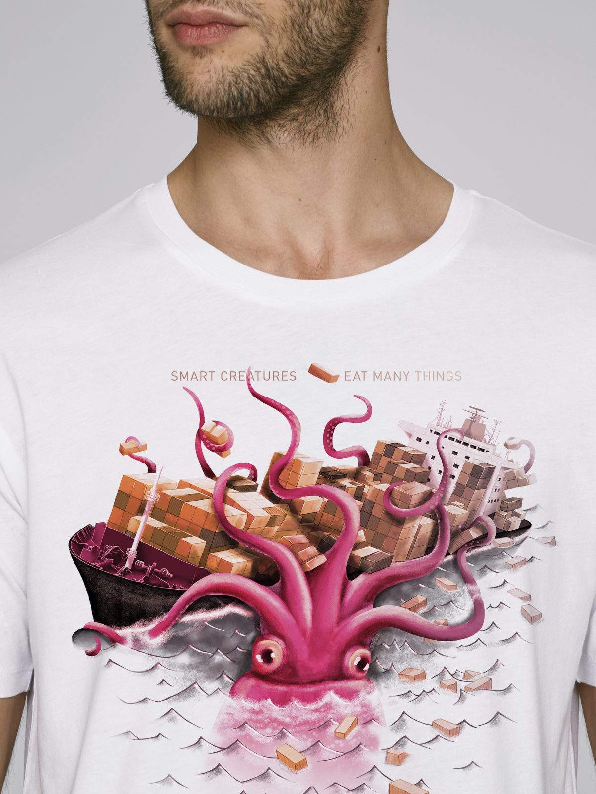 SC1714 Kraken t-shirt Detail