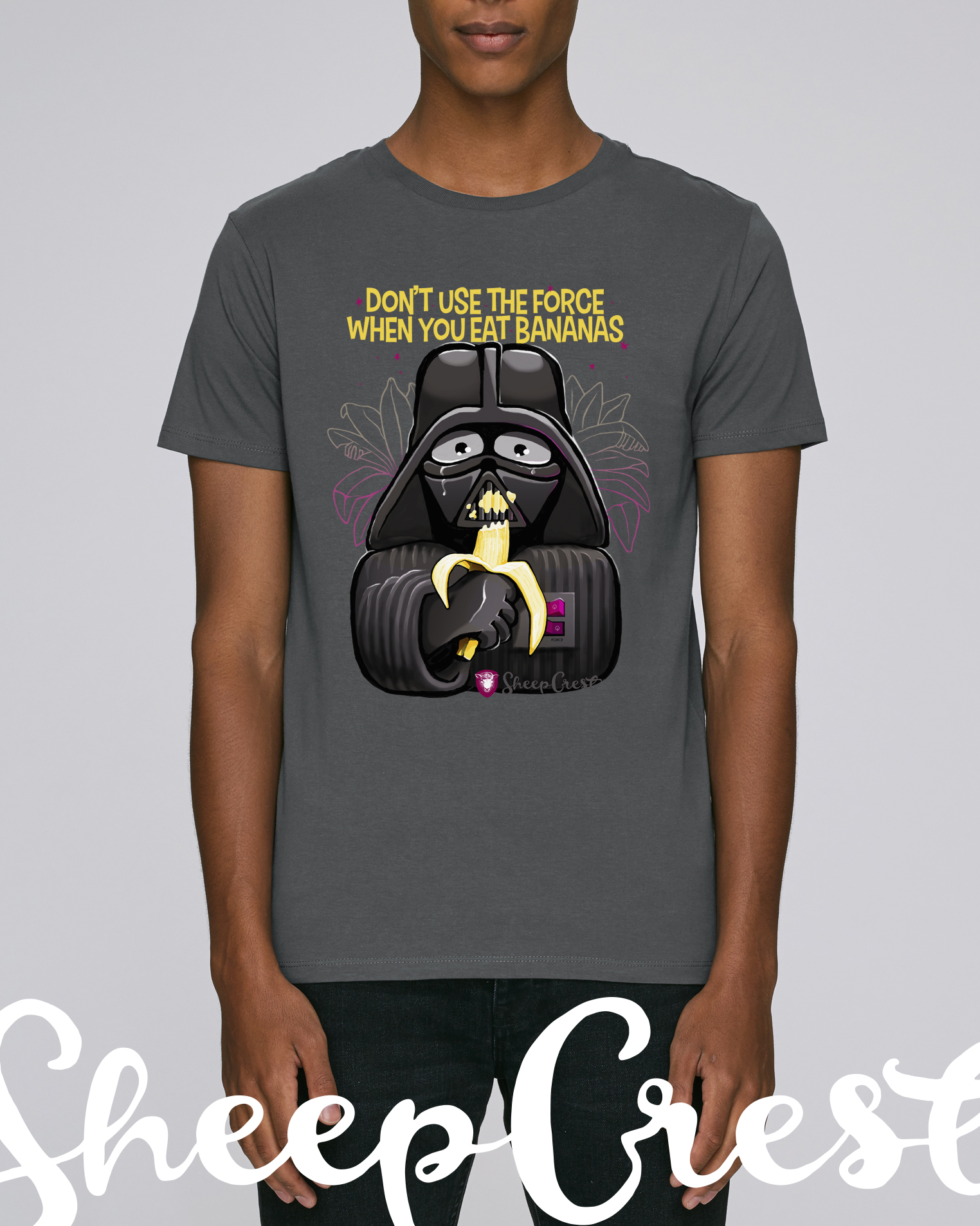 SC1702-Force-Antracite-FrontView SC1702 The Force t-shirt Anthracite