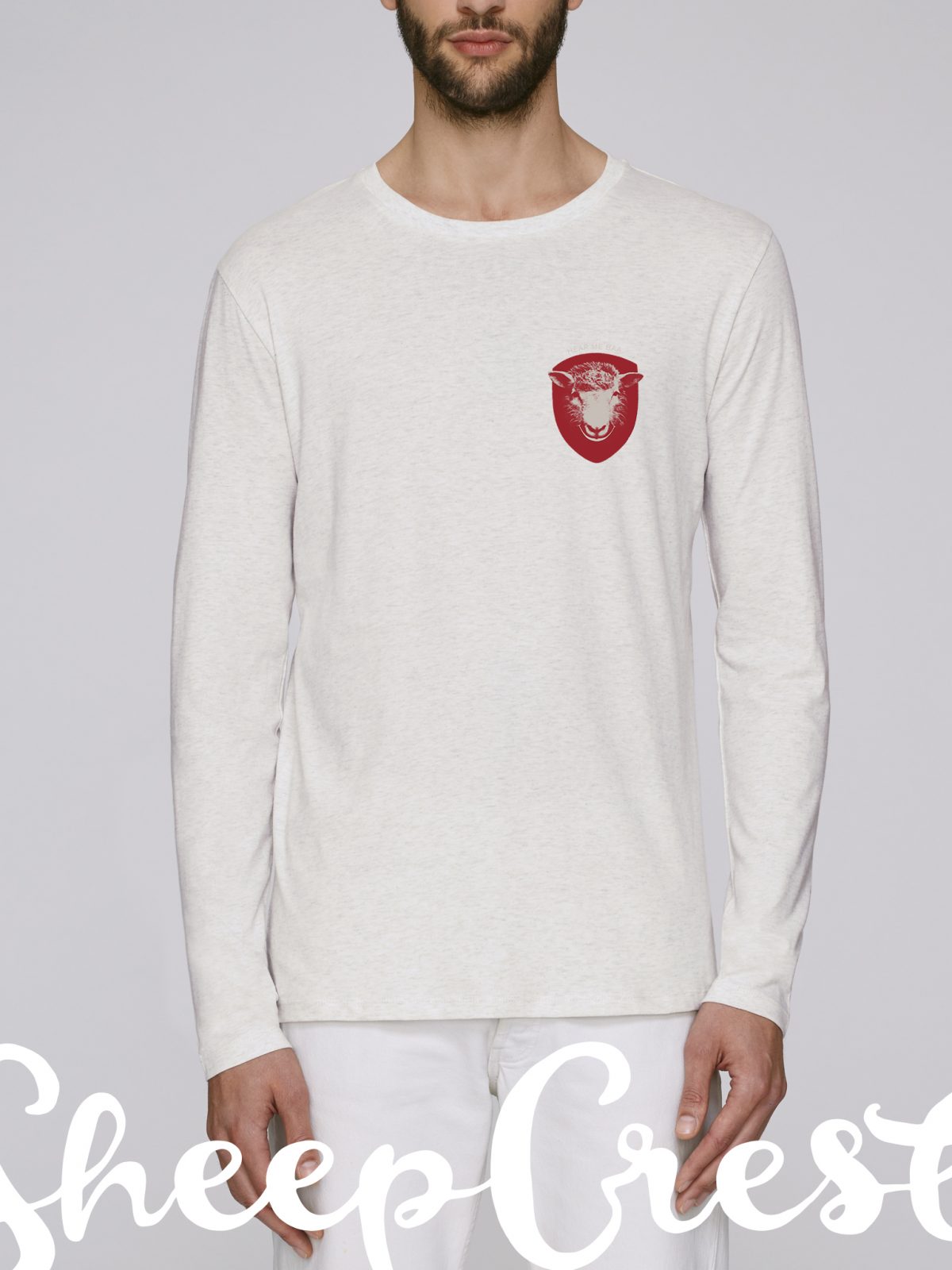 SC1801M SheepCrest Blazon - Heather Cream
